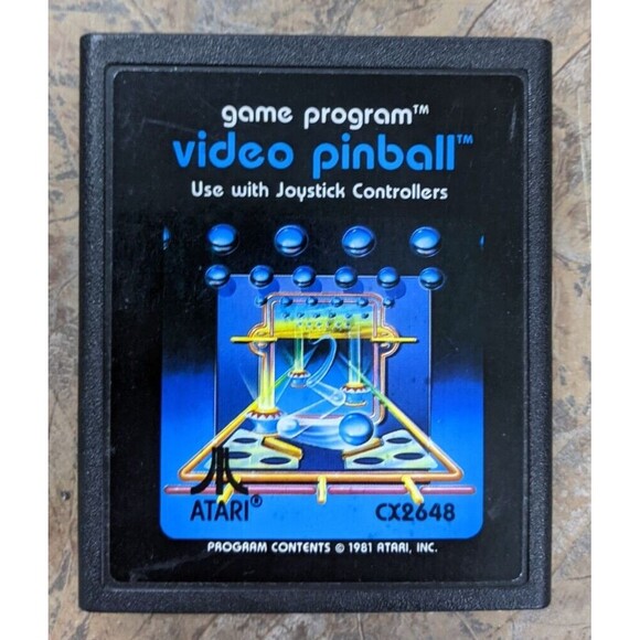 Video Pinball (Atari 2600, 1980) - Game Only! - Picture 1 of 6